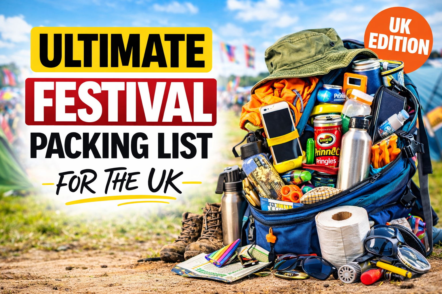 The Ultimate Festival Packing List UK for Camping Weekends, Rain, Mud and Rookie Mistakes